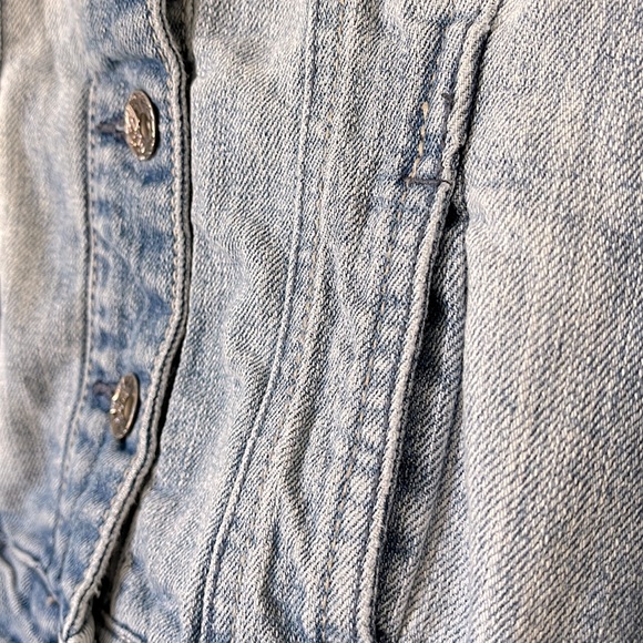 Paris Blues Denim Jacket Retro Cropped - Picture 6 of 7